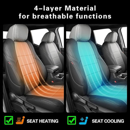 coverdream Tacoma Leather Seat Covers Custom Fit for 2024-2026 Toyota Tacoma Hybrid TRD Sport,TRD Off-Road,Limited,Trailhunter,Fully Covered,Luxury Waterproof Car Seat Protector (Full Set,Black/Gray)