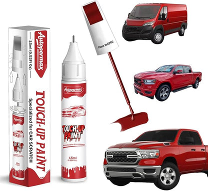 Flame Red(PR4) Car Touch Up Paint for Ram, Color Accurate Two-In-One Car Paint Scratch Repair Pen, Professional Scratch Remover for Vehicles Chips and Nicks Scuff