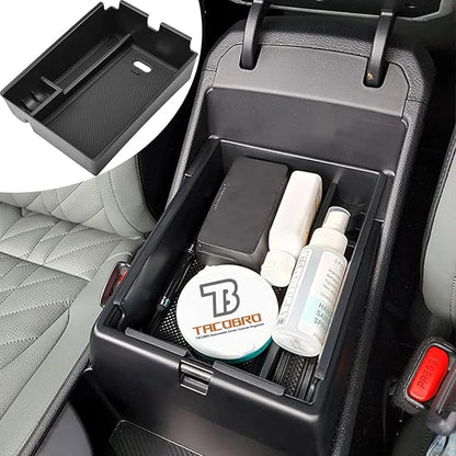 TACORBO Center Console Organizer Compatible with Kia Sportage 2023 2024 2025 2026 NQ5 Accessories, 5th Generation Sportage Armrest Insert Tray Secondary Storage Box floor mats, ABS Material Black Line