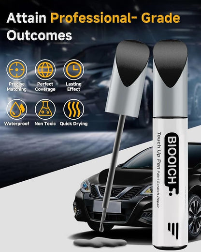 Touch Up Paint Pen Exact Color Match Car Chip and Scratch Repair (for Nissan, Black/Magnetic Black Pearl(G41))
