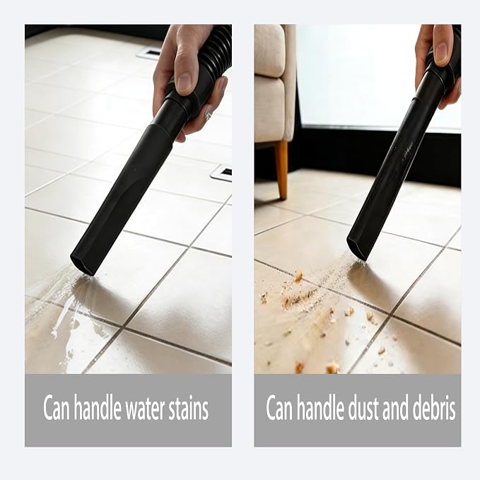 Portable Wet/Dry Vacuum, 2-Gallon, Small Shop Vacuum，Corded, Compact Wet/Dry Vacuum for Pets & Cars，Black-White Elf
