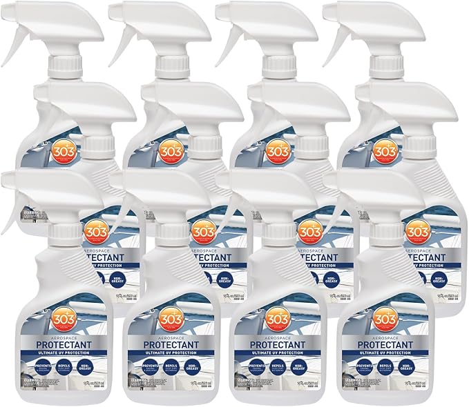 303 Marine Aerospace Protectant – UV Protection – Repels Dust, Dirt, & Staining – Smooth Matte Finish – Restores Like-New Appearance – 10 Fl. Oz. (30305-12PK)