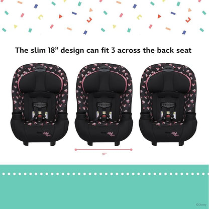 Disney Baby Ellaris 3-in-1 Convertible Car Seat, Slim Fit Design, Rear & Forward-Facing, 5-Position Headrest, 3-Across Fit, Travel-Friendly with Machine-Washable Seat Pad, Mickey Sprinkle