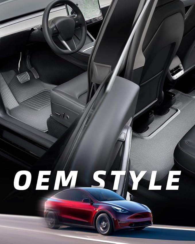 TAPTES Floor Mats for Tesla Model 3 2017-2025 2026, Premium All Weather Anti-Slip Waterproof Floor Liners Car Interior Accessories - for Model 3 Highland 2025 2024 2023 2022 2021 2020 2019 2018 2017