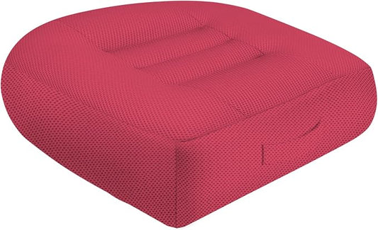 Car Booster Thick Height Adjustable Seat Cushion with Breathable Mesh Cover, Portable Seat Cushion for Driving, Office Chairs Wheelchairs Trucks SUV's and Home Use Pink