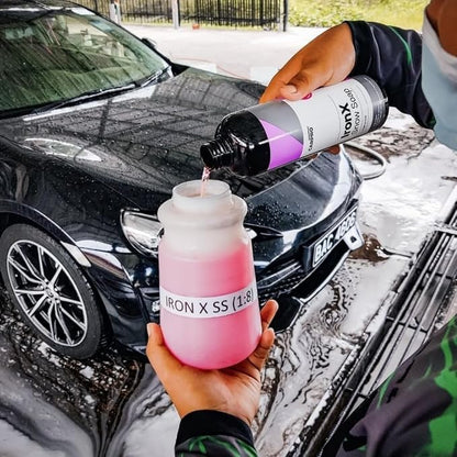 CARPRO IronX Snow Soap - Car Wash Pre-Wash Cleaner and Degreaser on Paint, Glass, Wheels, Headlights, Plastic Trim - Remove Old Wax & Brake Dust - 500mL (17oz)
