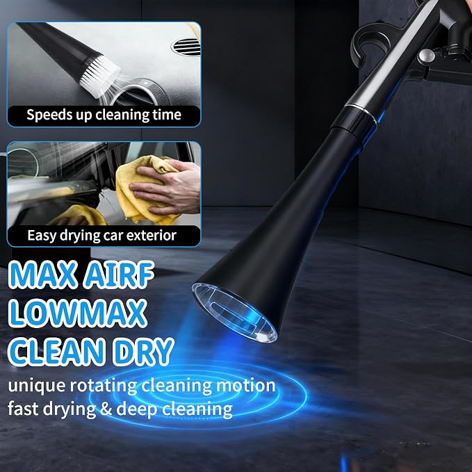 Detailing Car Cleaning Gun Interior Dryer Air Blow Gun, High Pressure Blower Gun, Car Detail Gun Fast Drying Blows Away Dust and Dirt Using Air