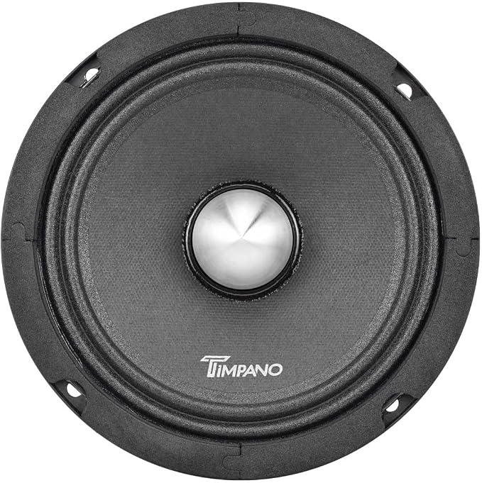 Timpano 1000 Watts Midrange Speakers for Car Audio Systems TPT-MR6-4 Bullet 4 Ohm Shallow PRO Audio Mid Range Loudspeaker (Bundle 2 Speakers)
