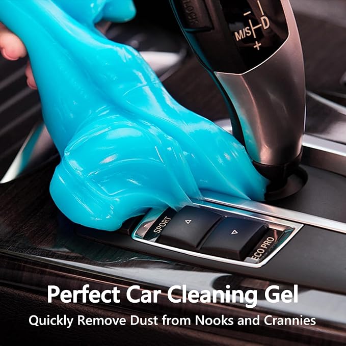 PULIDIKI Car Cleaning Gel for Car Cleaning Putty Car Putty Auto Detailing Tools Car Slime Cleaner Dust Cleaning Gel for Car Interior Cleaner Car Accessories Keyboard Cleaner Blue, 4 Pack (160g Each)