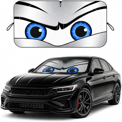 Car Windshield Sun Shade, Funny Car Sun Shade Universal Fits Sedan Compact Car Hatchback SUV, UV Heat Protection -59 x 27.5