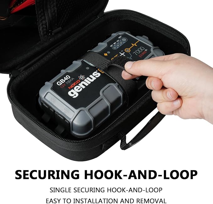 sarlar EVA Protection Case Compatible with NOCO GB20/GB40/GBX45/GB50 Jump Starters, AstroAI S8/NEXPOW/BIUBLE/BUTURE/HULKMAN Up To 8.2" x 4.7" x 3.5" can all be stored,Portable Travel Case Only