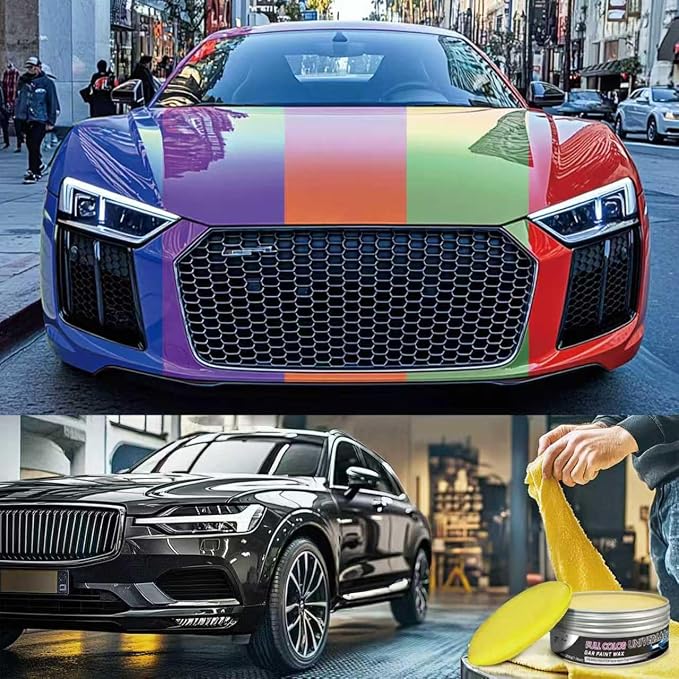 Car Wax High Gloss Shine, Long Lasting Paint Protection, Superior Hydrophobic Water Repelling Properties, Natural Wax for Minor Scratch Repair and UV Protection, Safe for All Vehicle Colors