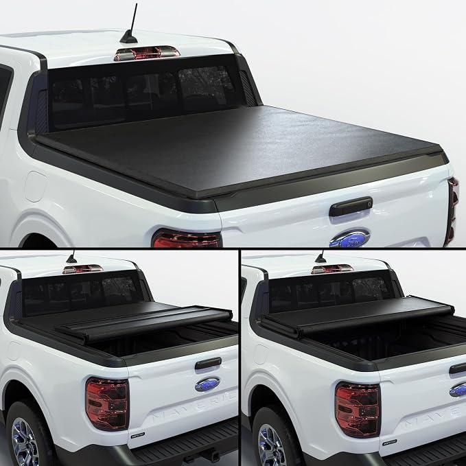 Toptiny Soft Folding Truck Bed Tonneau Cover|STF037|Fits 2022-2026 Ford Maverick 4' 6" Bed (54.4")