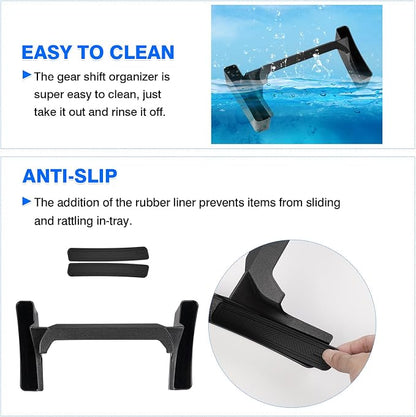 Autorder Gear Shift Organizer for 2016-2020 2021 2022 2023 Toyota Tacoma Accessories Center Console Organizer Gear Shift Organizer Insert Tray with Anti-Slip Mat