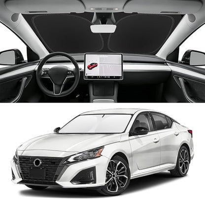 Custom Fit Windshield Sun Shade for Nissan Altima 2019-2026, Blocks UV & Heat, Front Window Sunshade Accessories, Easy Fold & Store Keep Your Car Cooler