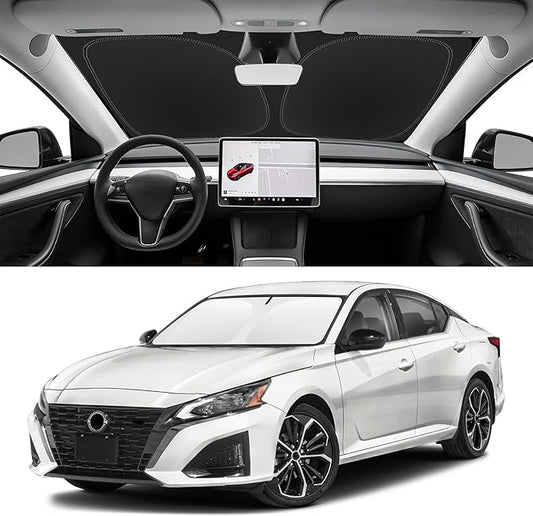 Custom Fit Windshield Sun Shade for Nissan Altima 2019-2026, Blocks UV & Heat, Front Window Sunshade Accessories, Easy Fold & Store Keep Your Car Cooler