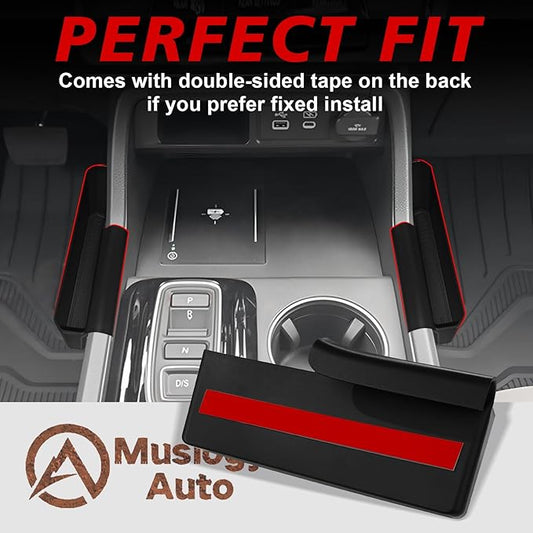 Muslogy For 2023+ Pilot Center Console Organizer & Shifter Storage Box Compatible with 2026 2025 2024 2023 Honda Pilot ABS Material Console Side Organizer Left & Right Set Console Inserts Storage