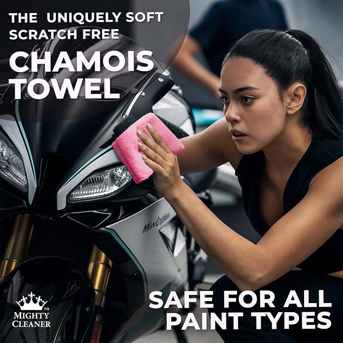 Premium 2pk +1 Free Shammy Cloth for Car Drying - 26"x17" - Super Absorbent Chamois Towel - Scratch-Free, Reusable & Soft Wash Cloth - Car Drying Towels