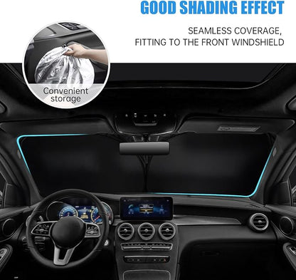 Windshield Sun Shade for Mercedes Benz GLC GLC260 GLC300 GLK 2016-2024 2025 2026 Sunshade Windshield UV Ray Reflector Front Window Shade Sun Visor for Benz Interior Accessories