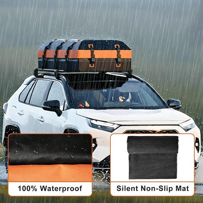 Mupera 20 Cubic Feet Waterproof Rooftop Cargo Carrier - Upgraded Anti-Slip Mat, Combination Lock & Storage Bag for Cars SUVs with/Without Roof Rack