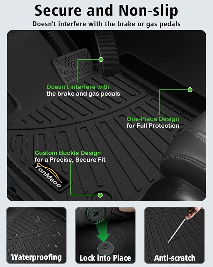 Floor Mats for Mazda CX-50 Hybrid 2025-2026 & Cargo Liners & Backrest Mat All Weather TPE Rubber Trunk Mat Back Seat Protector Full Set for CX50 2025 Plug-in Hybrid Accessories, Black
