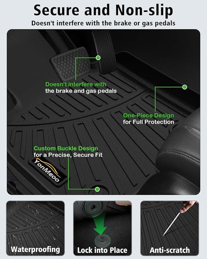 Floor Mats for Mazda CX-50 Hybrid 2025-2026 & Cargo Liners & Backrest Mat All Weather TPE Rubber Trunk Mat Back Seat Protector Full Set for CX50 2025 Plug-in Hybrid Accessories, Black