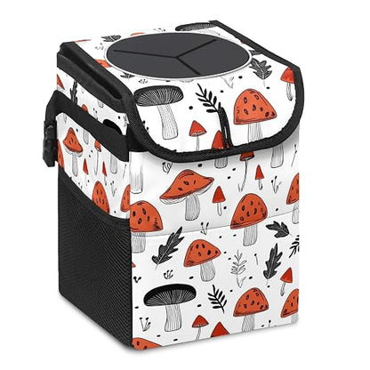 Car Trash Can – Multi-Purpose, Lightweight and Portable with Durable Water-Resistant Coating, No Installation Required, Practical and Ample Capacity, Variety of Colors.Mushroom