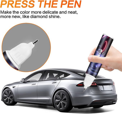 (Midnight Silver Metallic PMNG) Car Touch up Paint Compatible with Tesla Model Y/3/X/S, Premium Car Scratch Remover for Deep Scratches, Car Paint Pen Scratch Repair Two-In-One Touch Up Paint