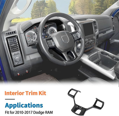 JeCar 4pcs Carbon Fiber Interior Trim Kit for 2010-2017 Dodge Ram 1500 Interior Accessories
