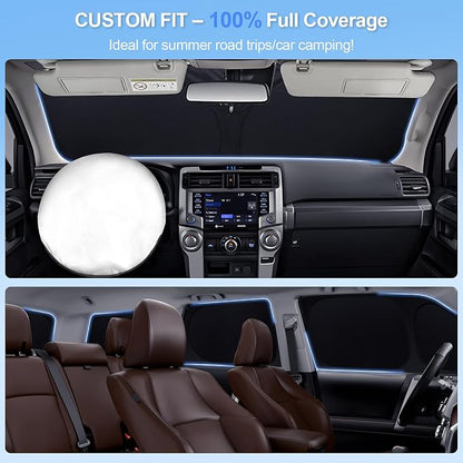 8pcs Car Window Shades for Volkswagen VW Tiguan 2018-2023 Accessories,Windshield Side Rear Full Sunshade,Sun Visor UV Blocking, Privacy Protection and Blackout for Camping Outdoor