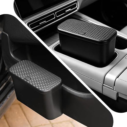 Car Trash Can, Waterproof Multi Functional Auto Trash Bin for Door/Console/Seat Back,Leak-Proof Trash Can for Car, Truck, SUV - Essential Car Accessories for Organization (black2)
