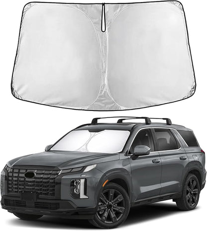 EcoNour Windshield Sunshade Compatible for Hyundai Palisade 2020-2024 2025 2026, Sun Visor for Front Windshield & Window Sun Shade Cover, UV Heat Blocker & Protector, Car Accessories