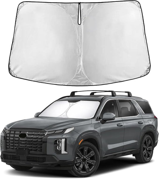 EcoNour Windshield Sunshade Compatible for Hyundai Palisade 2020-2024 2025 2026, Sun Visor for Front Windshield & Window Sun Shade Cover, UV Heat Blocker & Protector, Car Accessories