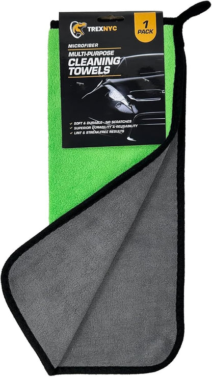 Microfiber Cleaning Cloth Set - Soft & Durable Cleaning Towels with Superior Durability & Reusability (1 Pack, Cleaning Towels, 1 Count)