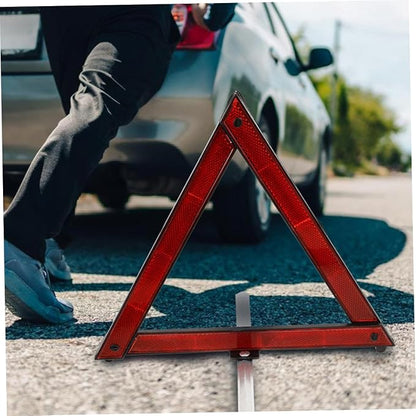 KICHOUSE 5pcs Foldable Reflective Safety Triangle Kit Emergency Road Warning Signs for Vehicles Increased Visibility Compact Design for Roadside Assistance and Traffic Safety