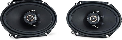 Kenwood KFC-C6866R Road Series Car Speakers (Pair) - 6"x8" 2-Way Car Coaxial Speakers, 250W, 4-Ohm Impedance, Cloth Woofer & Balanced Dome Tweeter, Heavy Duty Magnet Design