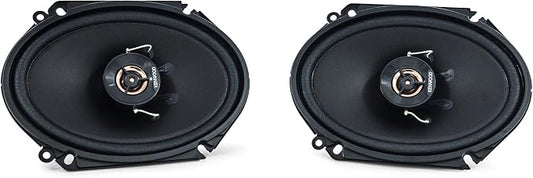 Kenwood KFC-C6866R Road Series Car Speakers (Pair) - 6"x8" 2-Way Car Coaxial Speakers, 250W, 4-Ohm Impedance, Cloth Woofer & Balanced Dome Tweeter, Heavy Duty Magnet Design