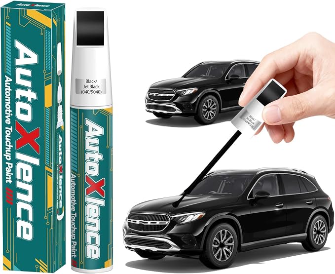 Black/Jet Black(040/9040) Touch Up Paint Compatible with Mercedes-Benz Car Paint Pen Scratch Repair Automotive Scratch Remover Fix Exact Color Match