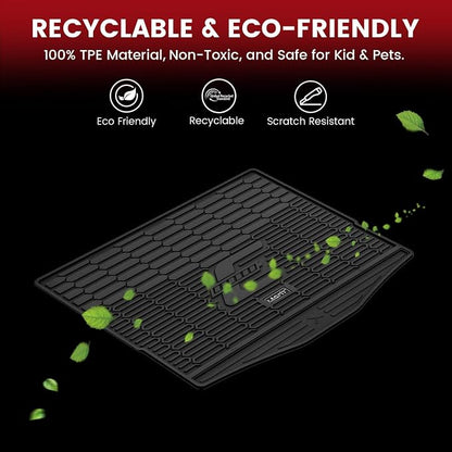 LASFIT Trunk Mat for Ford Mustang Mach-E 2021-2025 2026 (Trunk Base Upper Position) TPE All Weather Custom Fit Cargo Liner