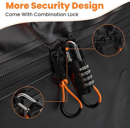 DUMOS Car Rooftop Cargo Carrier 20 Cubic Feet, Car Roof Waterproof PVC Bag, with Anti-Slip Mat, Combination Luggage Lock, Reinforced Straps & Door Hooks, Fit Vehicles with/Without Roof Racks