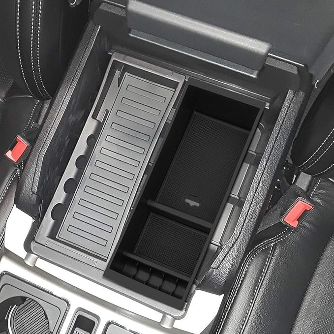 DNA MOTORING Center Console Organizer Tray Compatible with 15-19 F150 with Bucket Seats, Armrest Storage Box, ZTL-Y-0073