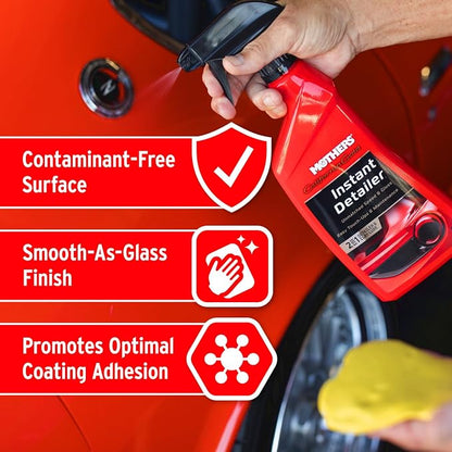 Mothers California Gold 3 Clay Bar Complete Kit, 3 80-gram Clay Bars + 16 oz. Instant Detailer + Microfiber Towel — Removes Contaminants, Restores Brilliance & Smoothness of Paint (07240)