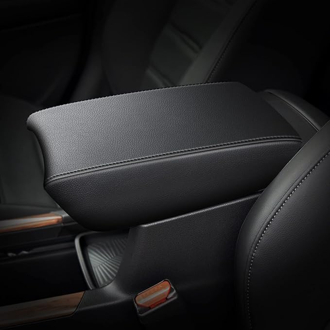 AOMSAZTO Automotive Center Console Cover for CRV Faux Leather Car Armrest Cover Seat Box Protector Custom Fit Compatible for 2017-2022 CRV Black