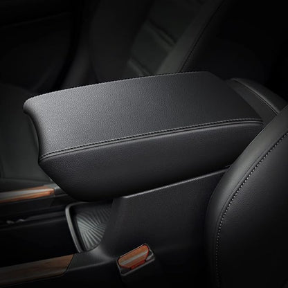 AOMSAZTO Automotive Center Console Cover for CRV Faux Leather Car Armrest Cover Seat Box Protector Custom Fit Compatible for 2017-2022 CRV Black