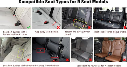 West Llama Bottom Seat Covers, Include 1 Pair Front Seat Protector and 1 Rear Seat Cover, Universal PU Leather Seat Covers for 90% Cars (Black)