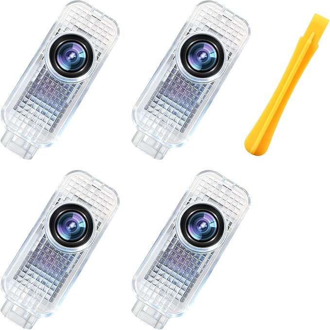 Car Door Light Logo Projector, Upgraded 4K HD LED Lights Compatible with A1/A3/A4/A5/A6/A7/A8/Q3/Q5/Q7/Q8/R8/TT Series Car Accessories (AU-DII-4PC)
