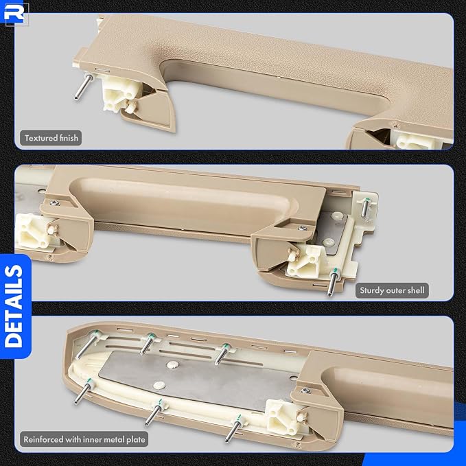 22818467 Front Left Driver Side Armrest Repair Kit Fit for Chevy Silverado 1500 2500HD 3500HD 2010-2014 For GMC Sierra 1500 2500 HD 3500 HD 2010-2014 Door Panel with Release Handle Below Armrest - Tan