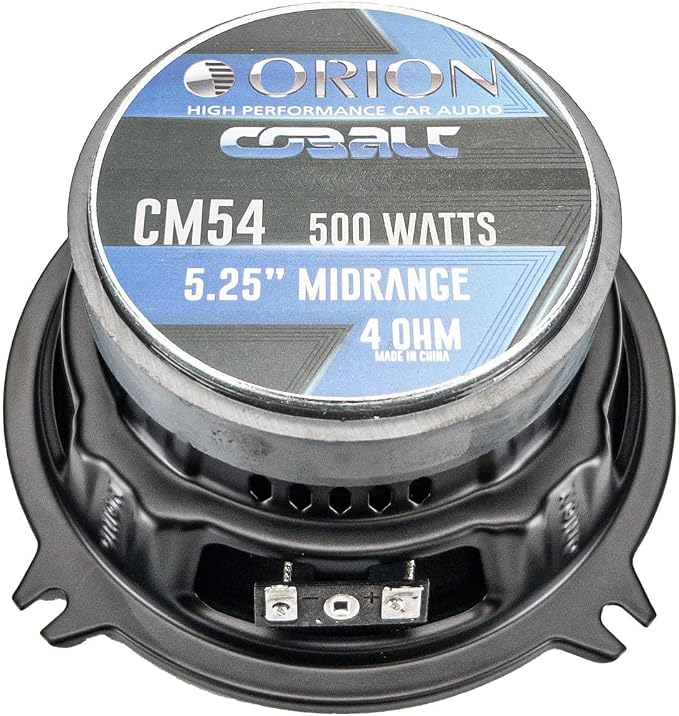ORION Cobalt CM54 High Efficiency 5.25" Mid-Range Bullet Loudspeakers, 500W Max Power, 125W RMS, 4 Ohm, 1.2" Voice Coil - Pro Car Audio Stereo, Midrange Speakers (Pair)