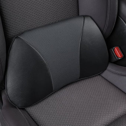 1p Memory Foam Lumbar Support Pillow for car Lower Back Pain Relief - Back Cushion for Driving, Chair Support for Car-Office Chair（Black）