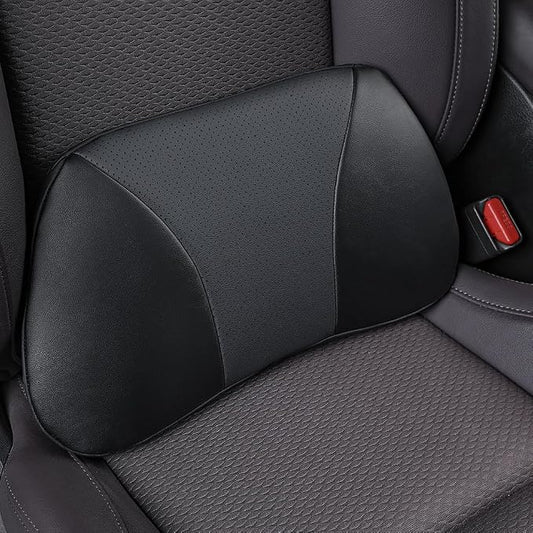 1p Memory Foam Lumbar Support Pillow for car Lower Back Pain Relief - Back Cushion for Driving, Chair Support for Car-Office Chair（Black）